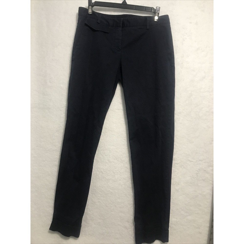 Theory Womens Navy Straight Cuff Pants Size 4